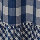 Buffalo Blue Check Ruffled Shower Curtain-Lange General Store