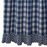 Buffalo Blue Check Ruffled Shower Curtain-Lange General Store