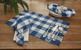 Buffalo Blue Check Yarn Placemats-Lange General Store