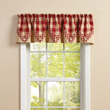 Buffalo Garnet Check Point Valance-Lange General Store