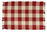 Buffalo Garnet Check Yarn Placemats-Lange General Store