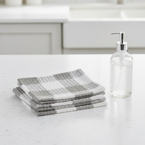Buffalo Grey Check Dishcloth Set-Lange General Store