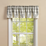 Buffalo Grey Check Point Valance-Lange General Store