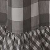 Buffalo Grey Check Ruffled Shower Curtain-Lange General Store