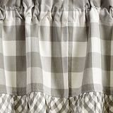 Buffalo Grey Check Ruffled Swags-Lange General Store