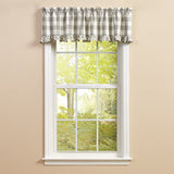 Buffalo Grey Check Ruffled Valance-Lange General Store