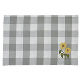 Buffalo Grey Check Sunflower Placemats-Lange General Store