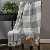 Wicklow Grey Check Throw-Lange General Store