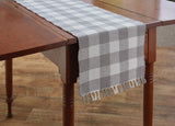 Wicklow Grey Check Yarn Table Runners-Lange General Store