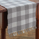 Wicklow Grey Check Yarn Table Runners-Lange General Store