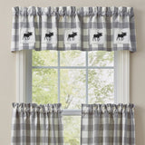 Wicklow Grey Moose Buffalo Check Valance-Lange General Store