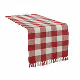 Buffalo Red and White Check Yarn Table Runners-Lange General Store