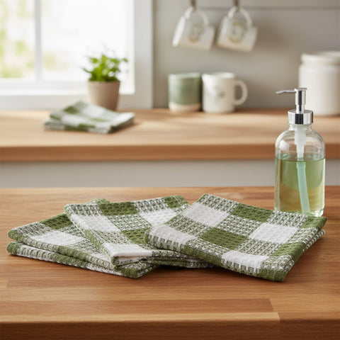 Buffalo Sage Check Dishcloth Set-Lange General Store