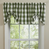 Wicklow Sage Buffalo Check Farmhouse Valance-Lange General Store