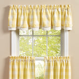 Buffalo Yellow Check Layered Valance-Lange General Store