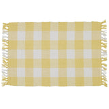 Buffalo Yellow Check Yarn Placemats-Lange General Store