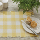 Buffalo Yellow Check Yarn Table Runners-Lange General Store