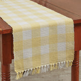 Buffalo Yellow Check Yarn Table Runners-Lange General Store