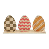 Bunny Hop 3 Painted Eggs w/ Base-Lange General Store