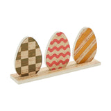 Bunny Hop 3 Painted Eggs w/ Base-Lange General Store