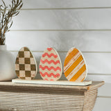 Bunny Hop 3 Painted Eggs w/ Base-Lange General Store