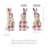 Bunny Hop All Ears Lavender Check Bunny-Lange General Store