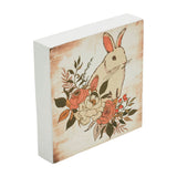 Bunny Hop Floral Bunny Block Sign-Lange General Store