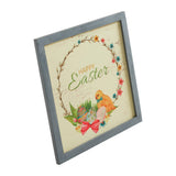 Bunny Hop Happy Easter Chick & Wreath Wall Sign-Lange General Store