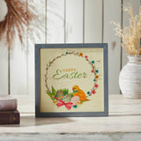 Bunny Hop Happy Easter Chick & Wreath Wall Sign-Lange General Store