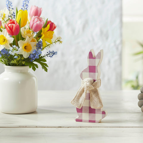 Bunny Hop All Ears Lavender Check Bunny-Lange General Store