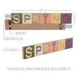 Bunny Hop Multicolor SPRING Block Sign-Lange General Store