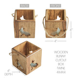 Bunny Hop Wooden Bunny Cutout Box w/ Twine-Lange General Store