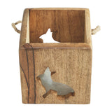 Bunny Hop Wooden Bunny Cutout Box w/ Twine-Lange General Store