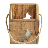 Bunny Hop Wooden Bunny Cutout Box w/ Twine-Lange General Store