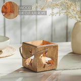 Bunny Hop Wooden Bunny Cutout Box w/ Twine-Lange General Store