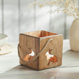 Bunny Hop Wooden Bunny Cutout Box w/ Twine-Lange General Store