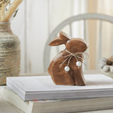 Bunny Hop Wooden Bunny w/ Pearl Beads 4.25x5.5-Lange General Store