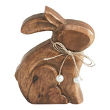 Bunny Hop Wooden Bunny w/ Pearl Beads 6x7.25-Lange General Store