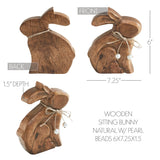 Bunny Hop Wooden Bunny w/ Pearl Beads 6x7.25-Lange General Store