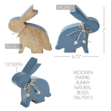 Bunny Hop Wooden Enamel Bunny w/ Natural Beads-Lange General Store