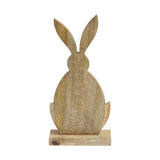 Bunny Hop Wooden Half Egg w/ Grey Bunny Silhouette 10.5"-Lange General Store