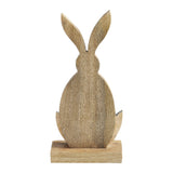 Bunny Hop Wooden Half Egg w/ Grey Bunny Silhouette 13"-Lange General Store