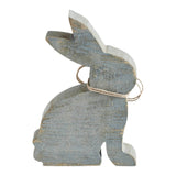 Bunny Hop Wooden Sitting Bunny Grey w/ Natural Beads 6x4-Lange General Store