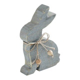 Bunny Hop Wooden Sitting Bunny Grey w/ Natural Beads 6x4-Lange General Store