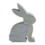 Bunny Hop Wooden Sitting Bunny Grey w/ Natural Beads 8x5-Lange General Store