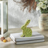 Bunny Hop Wooden Sitting Bunny In Green 6.75x5