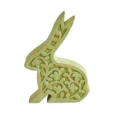 Bunny Hop Wooden Sitting Bunny In Green 8.75x6.5-Lange General Store