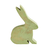 Bunny Hop Wooden Sitting Bunny In Green 8.75x6.5-Lange General Store