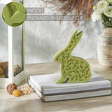 Bunny Hop Wooden Sitting Bunny In Green 8.75x6.5-Lange General Store