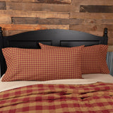 Burgundy Check Pillow Cases - Lange General Store